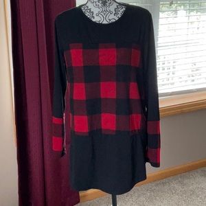Buffalo plaid tunic top